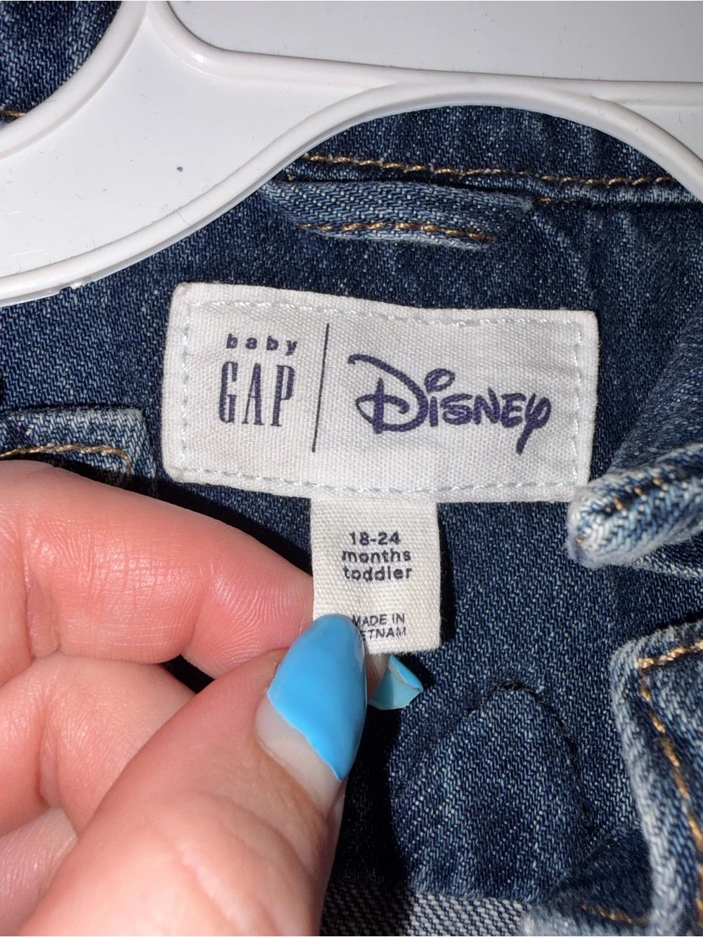 Baby Gap Disney Minnie Mouse Denim Jean Jacket Toddler 18-24 Months NWT